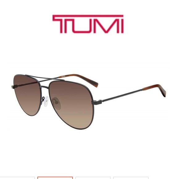 NEW TUMI Black Aviator Sunglasses